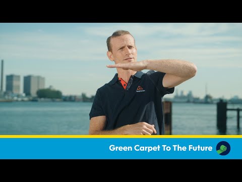 Green carpet to the future: Tetrahedron | #PortOfRotterdam