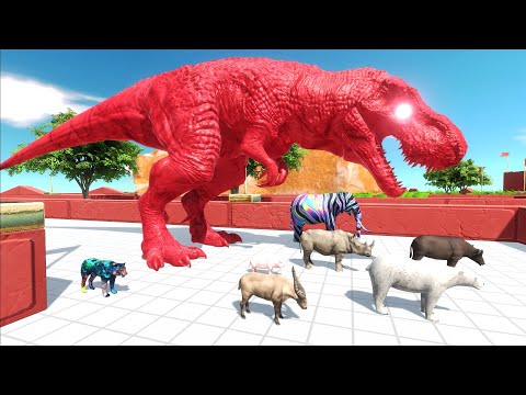ESCAPE FROM WAR T REX - Animal Revolt Battle Simulator