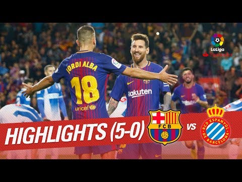 Highlights FC Barcelona vs RCD Espanyol (5-0)