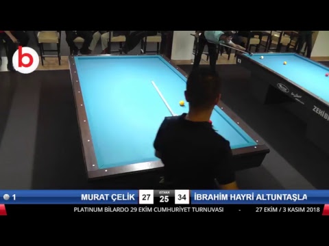 MURAT ÇELİK & İBRAHİM HAYRİ ALTUNTAŞLAR Bilardo Maçı - PLATINUM BİLARDO - 2018 CUMHURİYET TURNUVASI-2.TUR