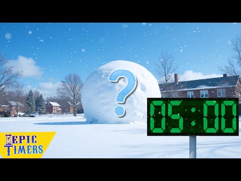 5 Minute Timer Giant Snowball Bomb with relaxing music and Alarm