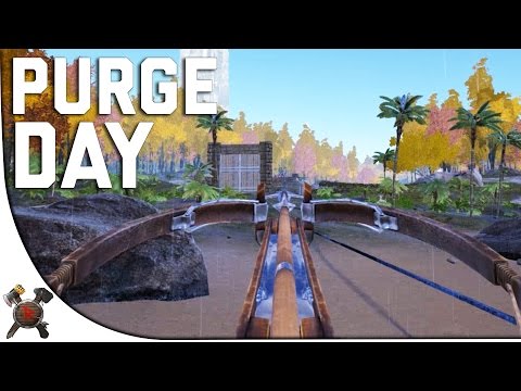 FIRST PURGE DAY RAID!!! - Ark Survival Evolved PVP Server (Season 4 Part 26)