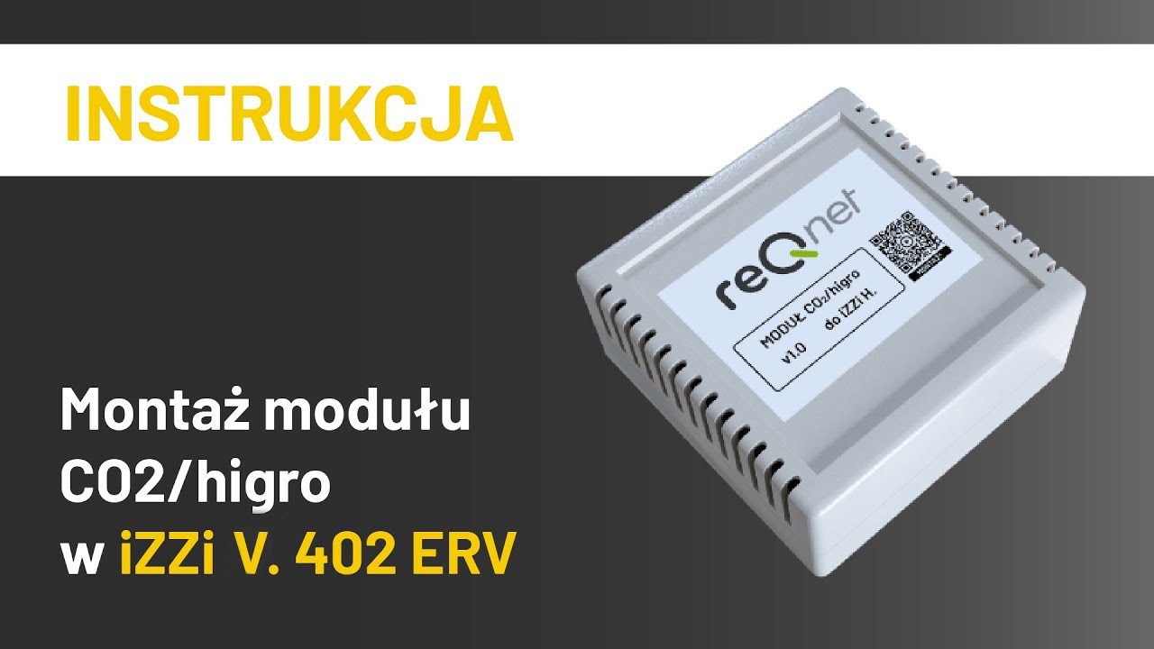 Instrukcja montażu modułu CO2/higro w iZZi V.302/402 ERV