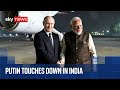 Putin Touches Down In India As He Arrives For State Visit