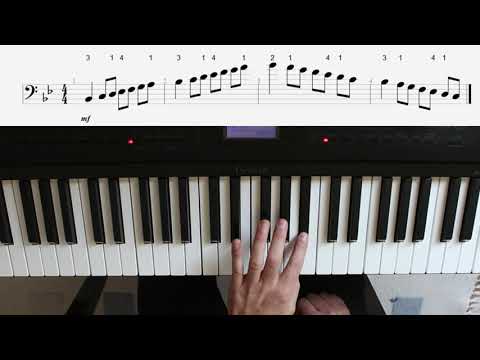 Mobiler Musikunterricht Regensburg - Bb Dur Tonleiter am Klavier
