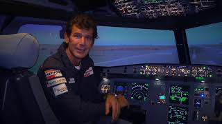 Juan Velarde en los simuladores de Aerodynamics Academy