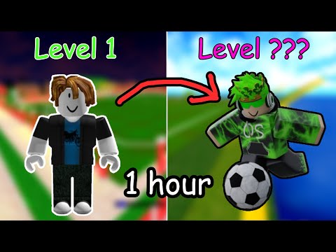 How many LEVELS can I get in 1 HOUR? (New Account) | TPS: Street Soccer Roblox