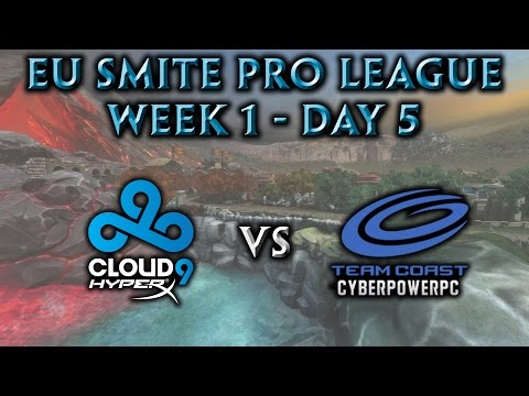 EU Smite Pro League Week 1, Day 5 - Cloud 9 HyperX vs Team Coast