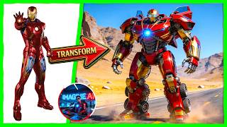 AVENGERS CAR TRANSFORM TO ROBOT TRANSFORMERS - VENGERS (marvel & DC) EPISODE 7 - WITH MR.JAL
