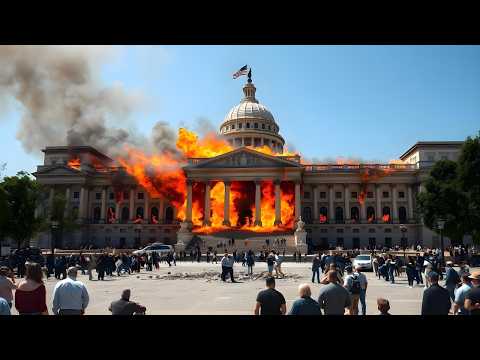 13 minutes ago! The US Capitol in Washington was destroyed by a Russian Yak-141 fighter jet.