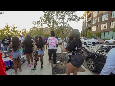 Atlanta Georgia Nightlife - Georgia State University - Walking Tour 4k
