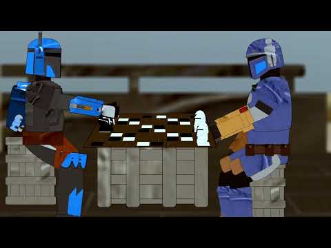 The Mandalorian: Axe Wolves vs. Paz Vizsla Animation!