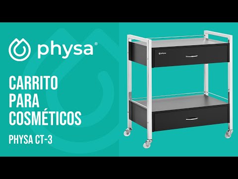 vídeo - Carrito para cosméticos - 2 cajones - 62 x 38 x 86.5 cm