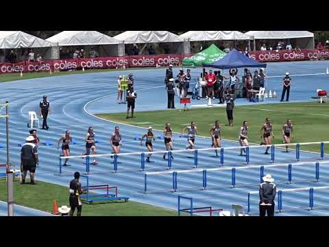 80m Hurdles U14yrs Women Final, Australian All Schools Championships, WA Athletics Stadium 8/12/2019