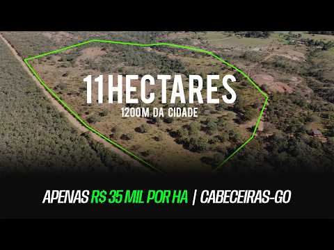 Oportunidade! 11 Hectares a 1.200 m da Cidade | Cabeceiras-GO | Apenas R$ 35 Mil por ha