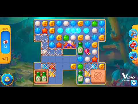 Fishdom. 8725 level no boosters and diamonds. 17 moves