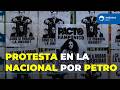 ¡Tensión en la UNAL! Estudiantes reciben a Petro con fuertes mensajes contra la Constituyente