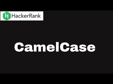 Camelcase Hackerrank Solution