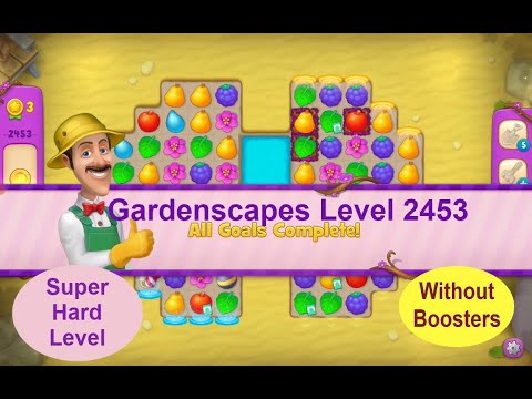 Gardenscapes Level 2453 - [2021] [HD] solution of Level 2453 on Gardenscapes [No Boosters]