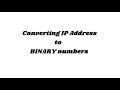 Converting IP Address To Binary Numbers Actual Demo