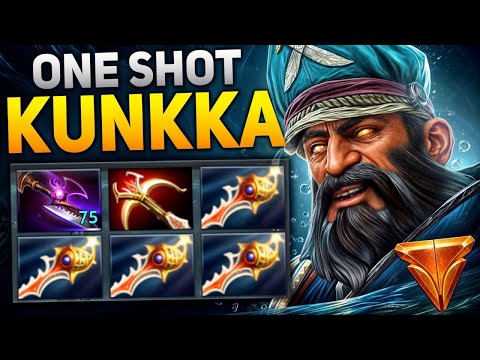 x4 Divine Rapiers Kunkka One Shot 🔥🔥🔥44 Kills +120 Min Comeback | Dota 2 Gameplay