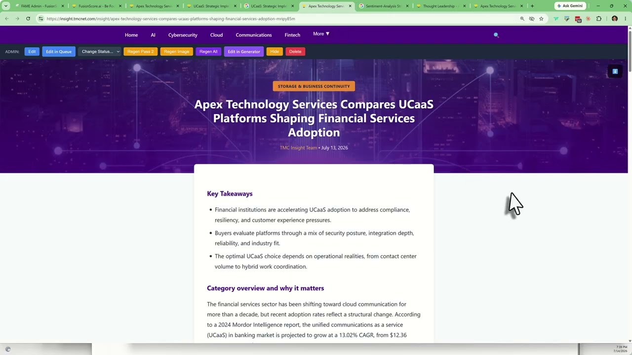 FusionScore product walkthrough video