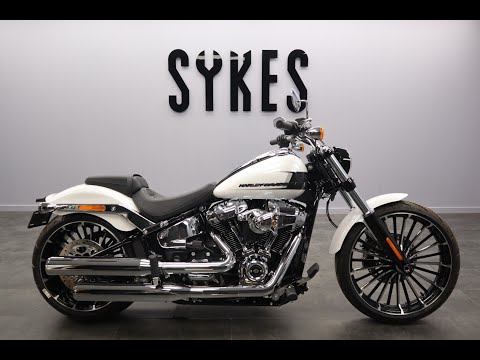 NEW 2024 Harley-Davidson FXBR Softail Breakout 117 in White Onyx Pearl