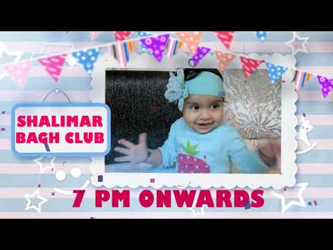 Birthday Invitation | Kimaya | Baby Girl | Turns 2 | December 2018