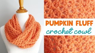 Gorgeous FALL COWL! 🍂 (Pumpkin Fluff Crochet Cowl)