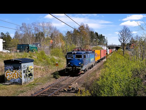 Tåg i Bollebygd på Boråsbanan - 4k60