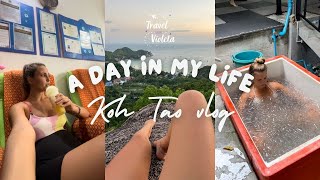 24 hours in Koh Tao, Thailand Vlog 1 | Muay Thai, ice bath, secret viewpoints, Sunset Bar [4K]