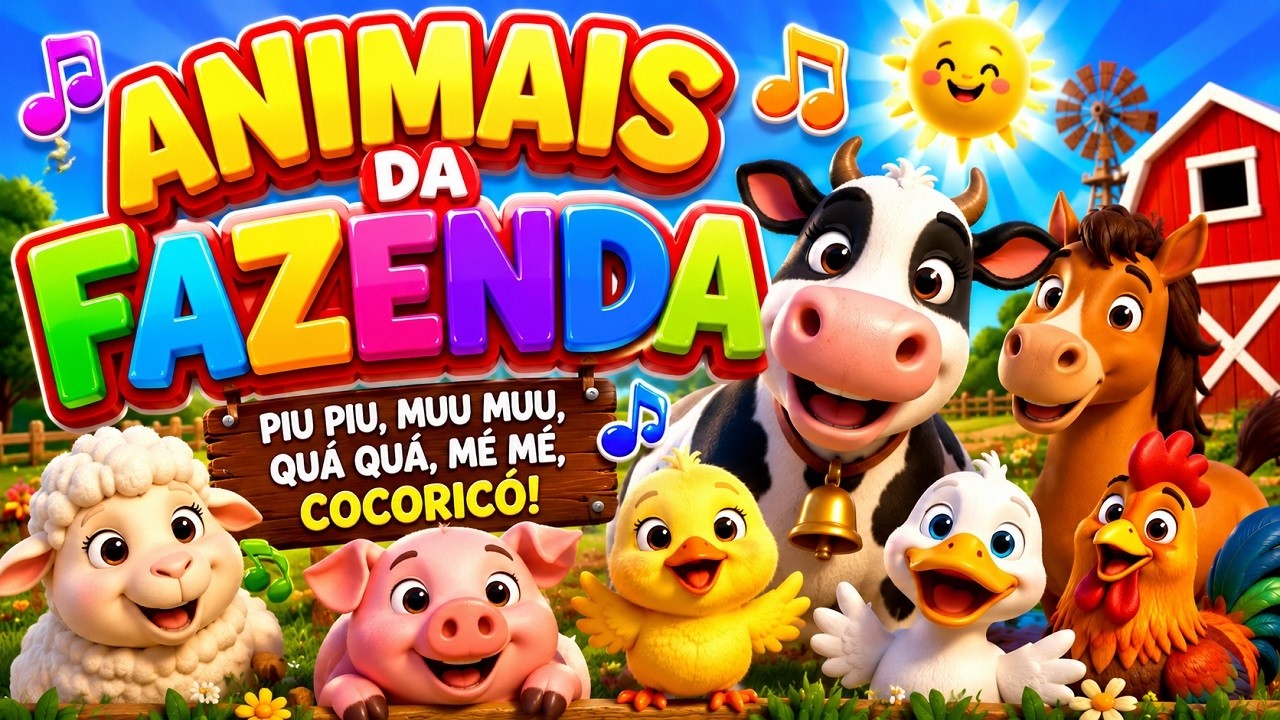 🐄 Animais da Fazenda | Música Infantil Mais Divertida para Crianças!