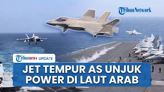 AS Pamer Sibuknya Aktivitas di Kapal Induk, Jet Tempur Silih Berganti Terbang di Atas Laut Arab
