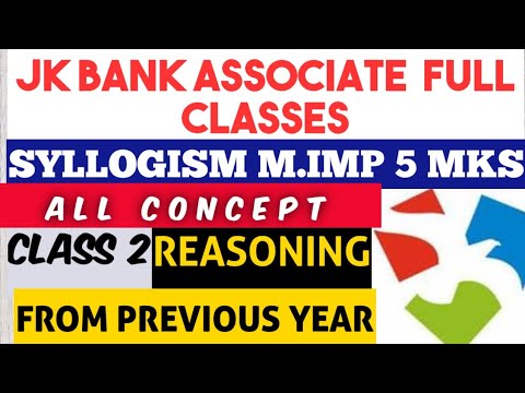 SYLLOGISMS||JK BANK PO/ BA||  5-10 MKS||SHORTCUT||PREVIOUS YEAR PATTERN||Score30/30