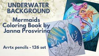 Underwater background with pencils  - Using Arrtx original pencils but any soft pencil will do