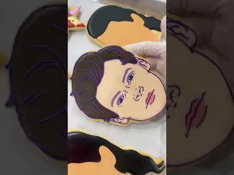 セレブクッキー作り #ショートパンツ #foodinsider #funnyfacebakery #cookies #bakery (Making celebrity cookies #shorts #foodinsider #funnyfacebakery #cookies #bakery)