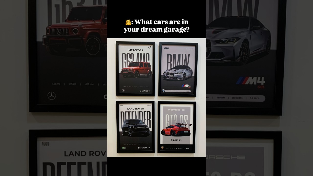 Supercar Poster Frames | G Wagon Frame | Defender Frame | BMW M4 Frame | Car Poster for Wall #shorts
