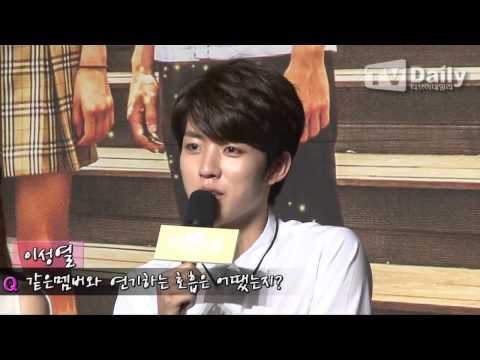 [HD] [TVdaily] 140707 High School: Love On Press Conference, INFINITE WooHyun and Sungyeol