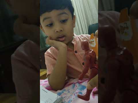 Ruzaan playing with Spider-Man