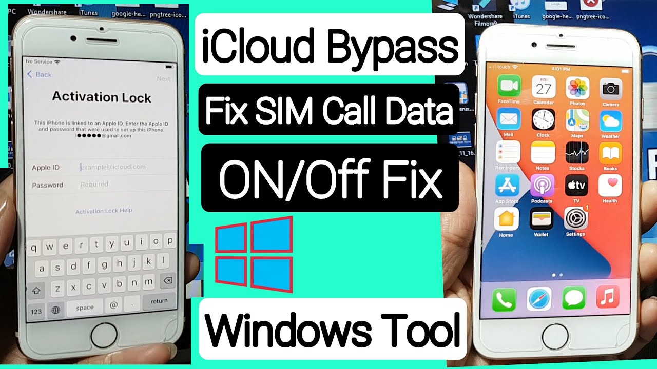 ✅ Fully Windows Tool |  iCloud Activation Lock Bypass with SIM Call Fix (NO MEID) ON/Off Fix - DM