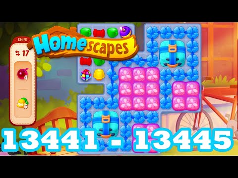 Homescapes Level 13441 - 13445 HD 3 - match puzzle Gameplay | android | IOS | 13442 | 13443 | 13444
