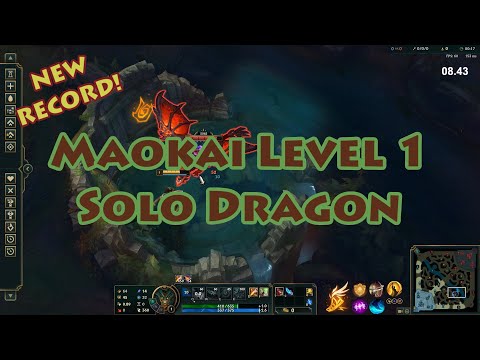 Maokai Level 1 Solo Dragon Season 12 [1:00.50]