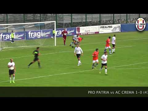 PRO PATRIA vs AC CREMA 1-0 (01/10/2017). La sintesi della partita