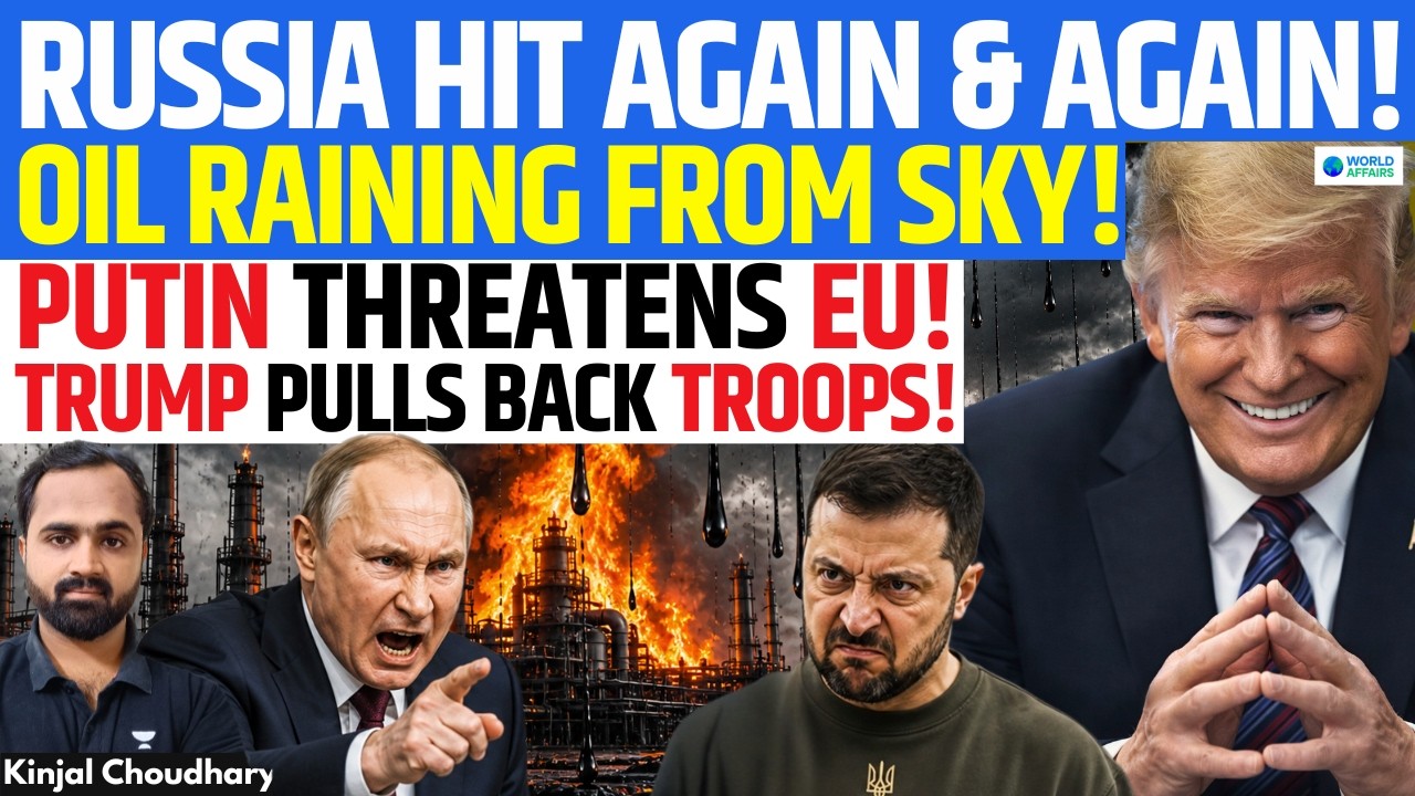 Ukraine Hits Russia 4 Times! Oil Rains From Sky - Putin Warns EU as US Steps Back | Kinjal