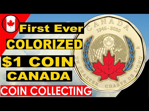 2020 Canada 1 dollar Colorized Coin - First Ever made Only 2 Million Minted