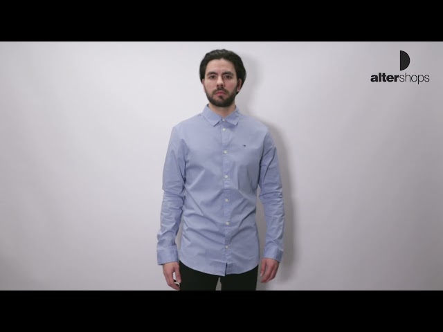 Vídeo relacionado con Tommy Jeans Tjm Original Stretch Shirt Dm0dm04405 Camisa, Azul (Lavender Lustre), M Hombre