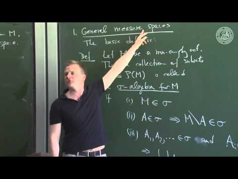 Measure Theory  -Lec05- Frederic Schuller