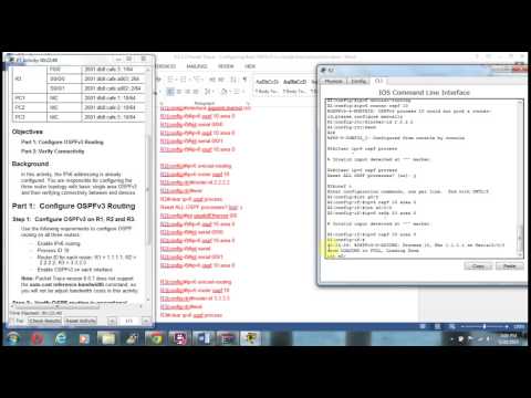 8.3.3.5 Configuring Single Area OSPFv3