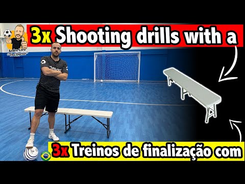 3x SHOOTING DRILLS FOR PIVOTS USING A BENCH | FUTSAL TRAINING