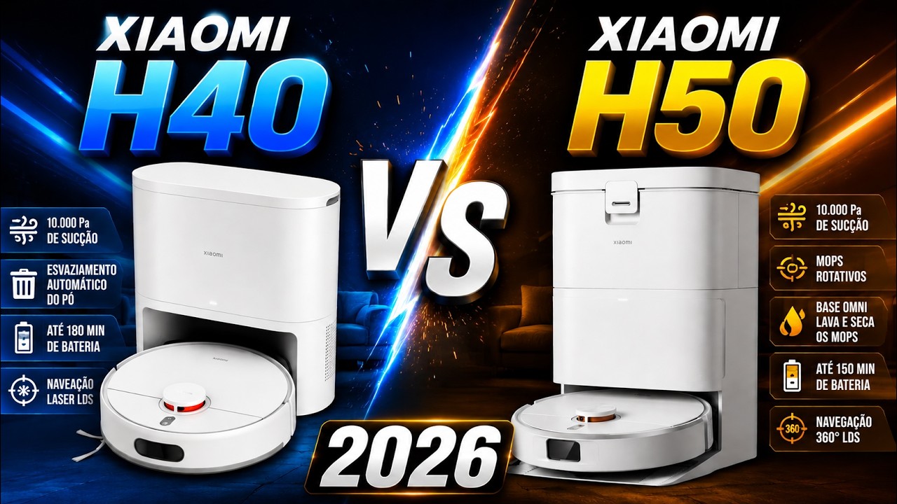 Miniatura da avaliação em vídeo de Robô Aspirador Xiaomi H40 com Base de Autolimpeza